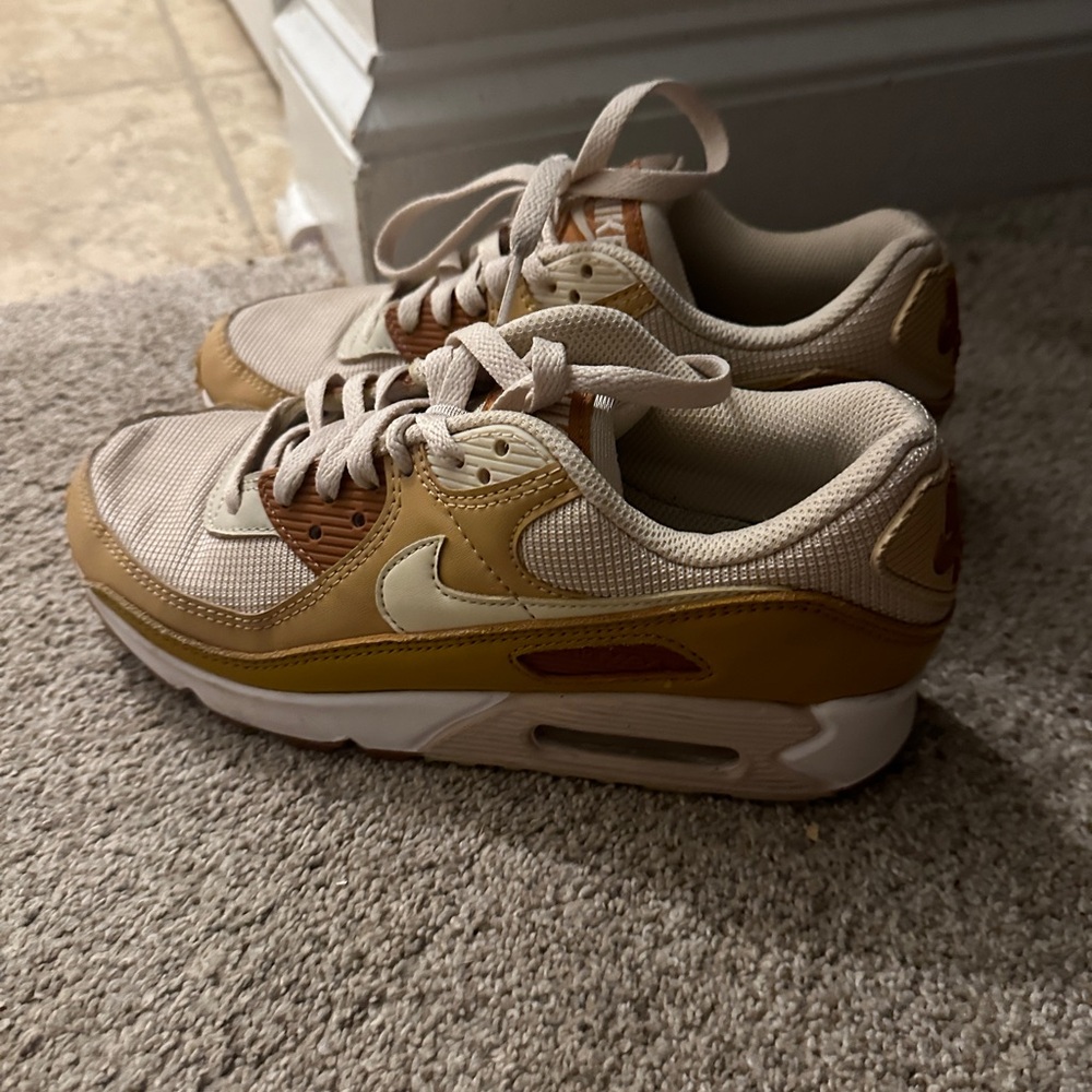 Nike Women's Sneakers - Beige and Brown
